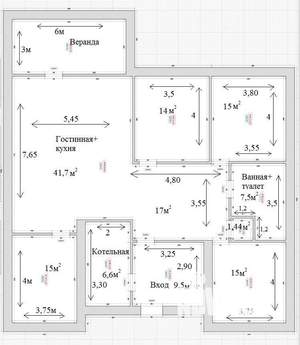 Дом 193м², 1-этажный, участок 6 сот.