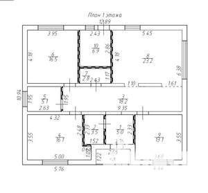 Дом 110м², 1-этажный, участок 6 сот.