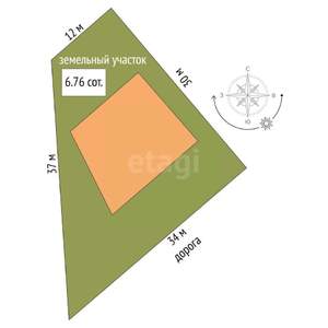 Дом 179м², 1-этажный, участок 7 сот.