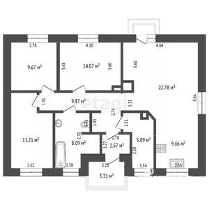 Дом 125м², 1-этажный, участок 6 сот.