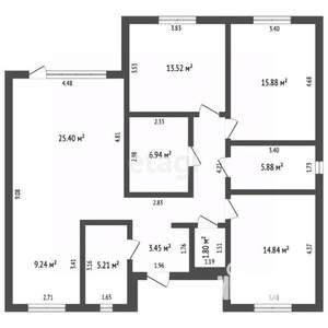 Дом 150м², 1-этажный, участок 6 сот.
