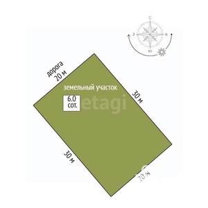 Дом 132м², 1-этажный, участок 6 сот.