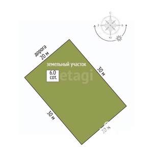 Дом 132м², 1-этажный, участок 6 сот.  