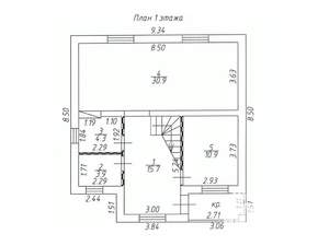 Дом 140м², 2-этажный, участок 7 сот.  