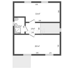 Дом 99м&sup2;, 2-этажный, участок 5 сот.  