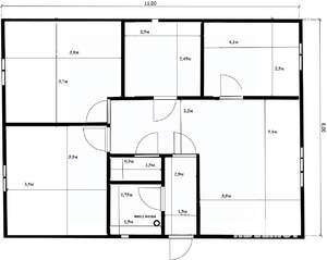 Дом 85м², 1-этажный, участок 6 сот.  