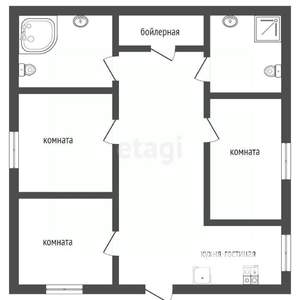 Дом 165м², 1-этажный, участок 8 сот.  