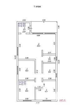 Дом 92м², 1-этажный, участок 6 сот.  