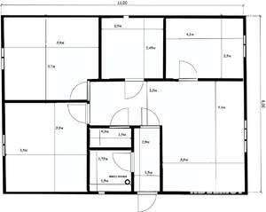 Дом 85м², 1-этажный, участок 6 сот.  