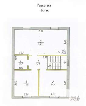 Дом 124м², 2-этажный, участок 5 сот.  