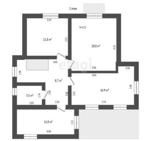 Дом 154м², 2-этажный, участок 6 сот.  