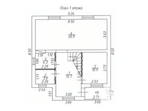 Дом 140м², 2-этажный, участок 7 сот.  