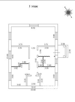 Дом 110м², 2-этажный, участок 6 сот.  