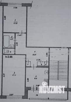 2-к квартира, на длительный срок, 55м2, 4/5 этаж