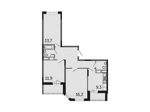 3-к квартира, на длительный срок, 72м2, 5/21 этаж