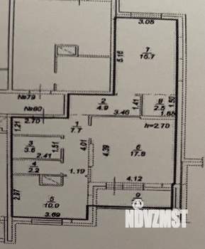 2-к квартира, на длительный срок, 64м2, 17/19 этаж