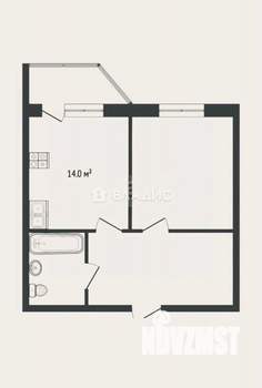 1-к квартира, вторичка, 41м2, 8/17 этаж