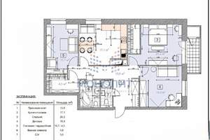 3-к квартира, вторичка, 94м2, 8/17 этаж