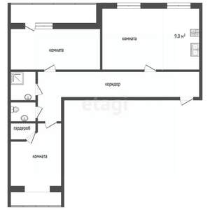 2-к квартира, вторичка, 79м2, 9/22 этаж