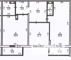 3-к квартира, вторичка, 77м2, 1/17 этаж