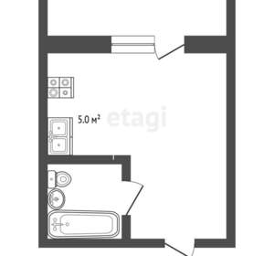 1-к квартира, вторичка, 27м2, 5/16 этаж