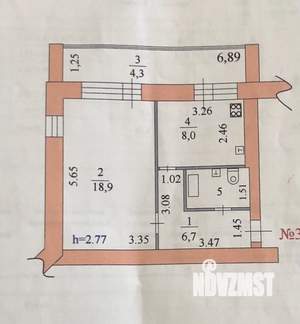 1-к квартира, вторичка, 37м2, 9/9 этаж