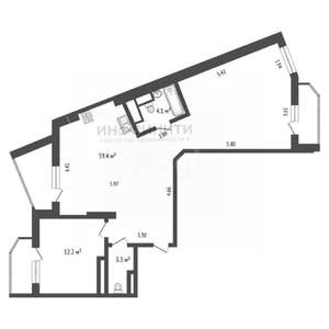 2-к квартира, вторичка, 79м2, 2/20 этаж