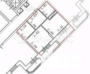 1-к квартира, вторичка, 32м2, 6/21 этаж