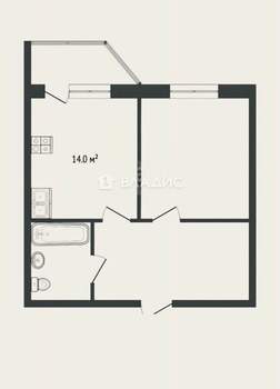1-к квартира, вторичка, 41м2, 8/17 этаж