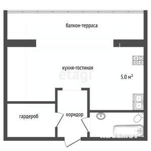 Студия квартира, вторичка, 32м2, 4/17 этаж