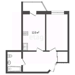 1-к квартира, вторичка, 40м2, 10/22 этаж