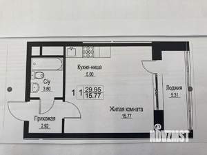 Студия квартира, вторичка, 28м2, 10/14 этаж