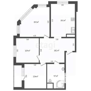 3-к квартира, вторичка, 94м2, 13/17 этаж