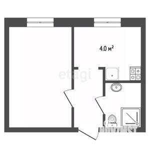 1-к квартира, вторичка, 29м2, 1/5 этаж
