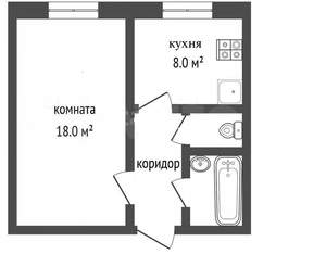 1-к квартира, вторичка, 34м2, 1/9 этаж