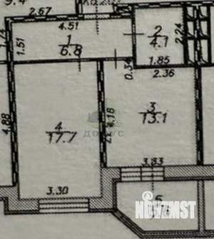 1-к квартира, вторичка, 42м2, 2/17 этаж