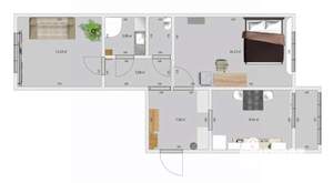 2-к квартира, вторичка, 53м2, 2/5 этаж