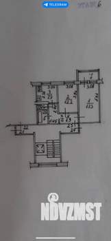 2-к квартира, вторичка, 52м2, 6/10 этаж