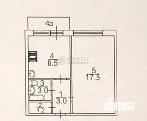 1-к квартира, вторичка, 33м2, 9/9 этаж