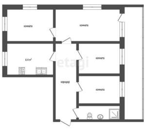 4-к квартира, вторичка, 81м2, 5/9 этаж