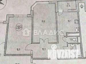 2-к квартира, вторичка, 63м2, 13/22 этаж
