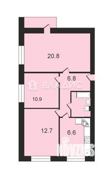 3-к квартира, вторичка, 63м2, 8/9 этаж