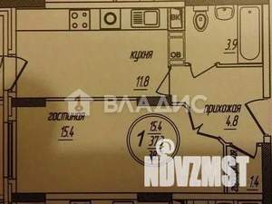 1-к квартира, вторичка, 38м2, 2/22 этаж