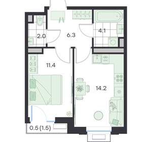 1-к квартира, вторичка, 39м2, 2/4 этаж