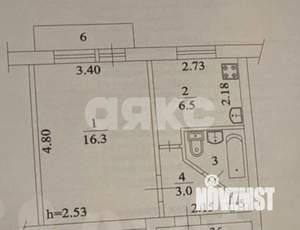 1-к квартира, вторичка, 30м2, 2/5 этаж