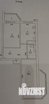 2-к квартира, вторичка, 63м2, 8/16 этаж