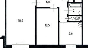 2-к квартира, вторичка, 45м2, 7/9 этаж