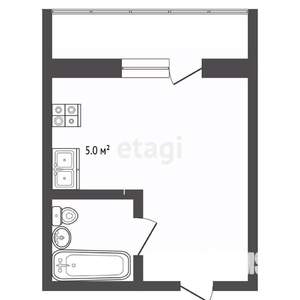 Студия квартира, вторичка, 27м2, 5/16 этаж