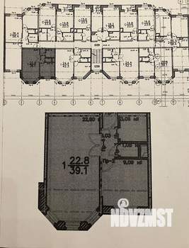 1-к квартира, вторичка, 39м2, 3/3 этаж