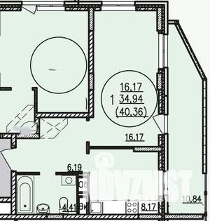 1-к квартира, вторичка, 38м2, 11/19 этаж